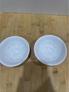 2 Williams Sonoma porcelain Grapefruit Bowls Grande Cuisine White Toothed *